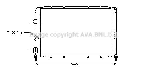 RTA2199 AVA QUALITY COOLING Радиатор, охлаждение двигателя