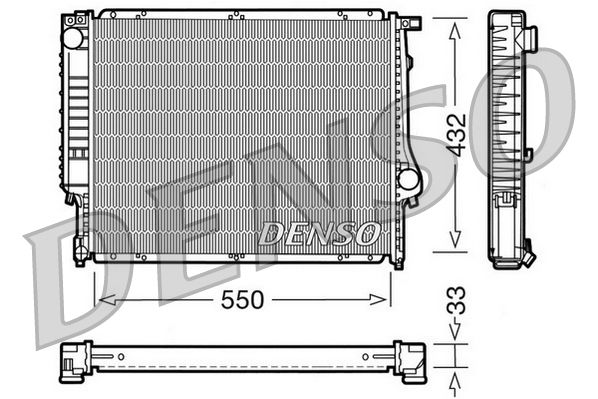 DRM05023 DENSO Радиатор, охлаждение двигателя