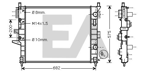 31R50164 EACLIMA Радиатор, охлаждение двигателя