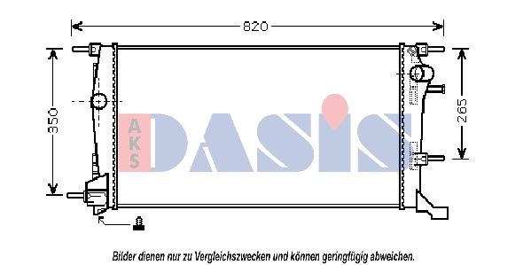 180065N AKS DASIS Радиатор, охлаждение двигателя