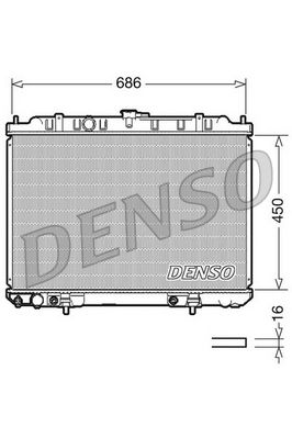 DRM46008 DENSO Радиатор, охлаждение двигателя