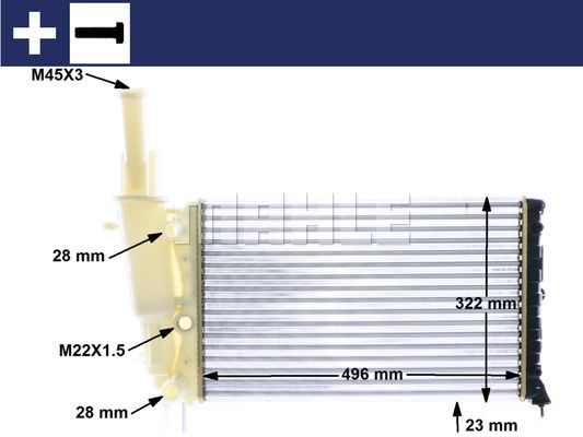 CR346000S MAHLE Радиатор, охлаждение двигателя