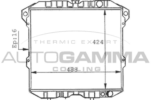 100596 AUTOGAMMA Радиатор, охлаждение двигателя