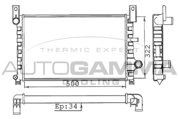100331 AUTOGAMMA Радиатор, охлаждение двигателя
