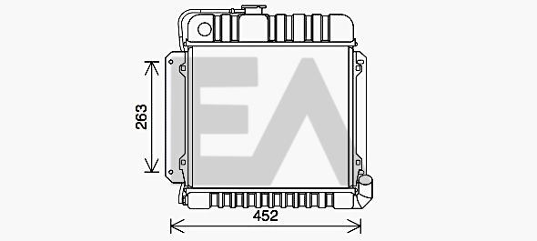 31R07121 EACLIMA Радиатор, охлаждение двигателя