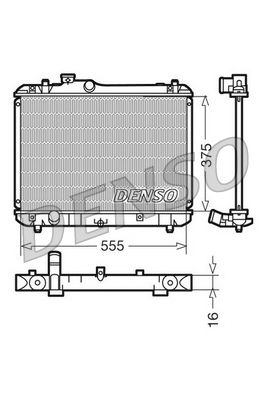 DRM47008 DENSO Радиатор, охлаждение двигателя