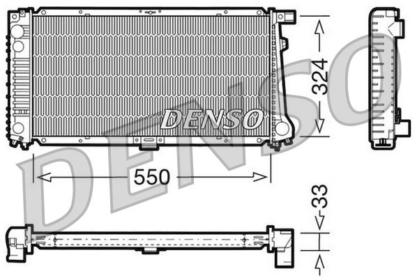 DRM05058 DENSO Радиатор, охлаждение двигателя