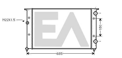 31R77078 EACLIMA Радиатор, охлаждение двигателя