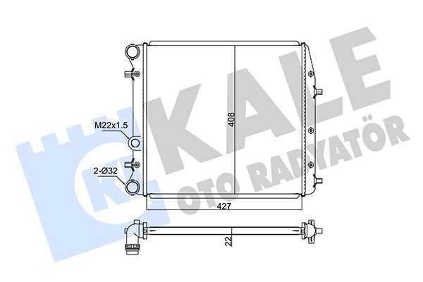 347525 KALE OTO RADYATÖR Радиатор, охлаждение двигателя
