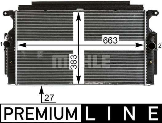 CR28000P MAHLE Радиатор, охлаждение двигателя