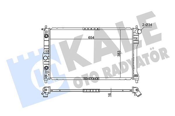 345880 KALE OTO RADYATÖR Радиатор, охлаждение двигателя