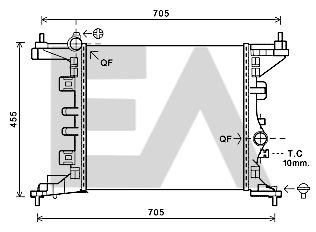 31R54132 EACLIMA Радиатор, охлаждение двигателя