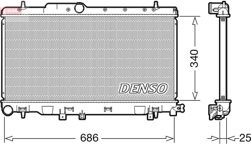 DRM36019 DENSO Радиатор, охлаждение двигателя