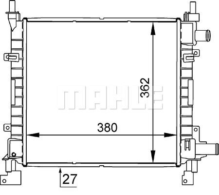 CR626000S MAHLE Радиатор, охлаждение двигателя