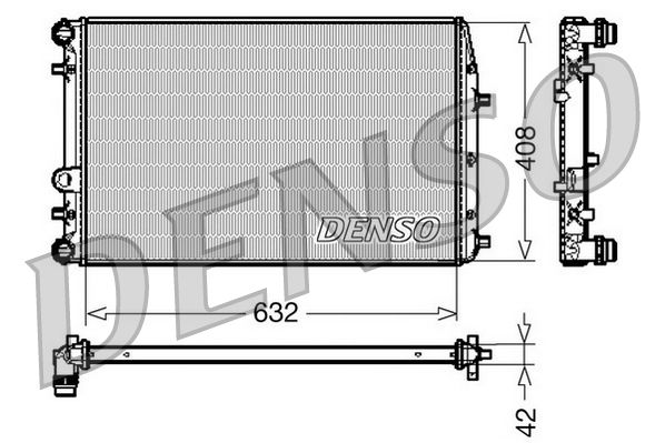 DRM26011 DENSO Радиатор, охлаждение двигателя