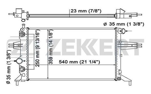 MK1380 ZEKKERT Радиатор, охлаждение двигателя