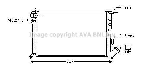 CN2152 AVA QUALITY COOLING Радиатор, охлаждение двигателя