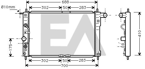 31R20041 EACLIMA Радиатор, охлаждение двигателя