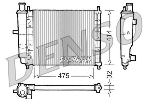 DRM09028 DENSO Радиатор, охлаждение двигателя