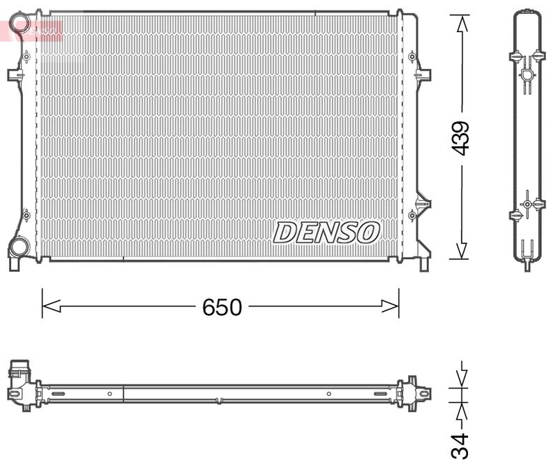 DRM32042 DENSO Радиатор, охлаждение двигателя