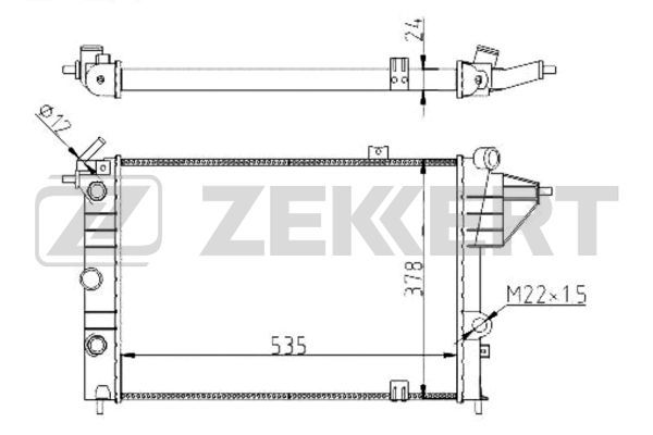 MK1264 ZEKKERT Радиатор, охлаждение двигателя