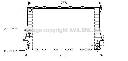 AIA2081 AVA QUALITY COOLING Радиатор, охлаждение двигателя