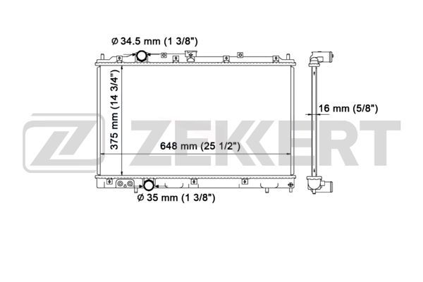 MK1357 ZEKKERT Радиатор, охлаждение двигателя