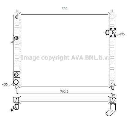 DN2482 AVA QUALITY COOLING Радиатор, охлаждение двигателя