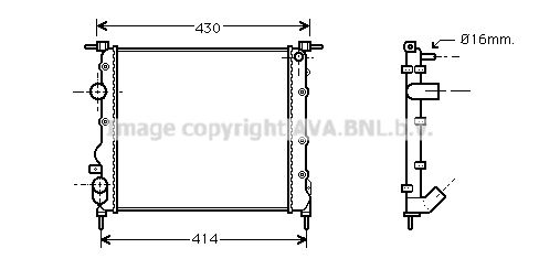 RTA2261 AVA QUALITY COOLING Радиатор, охлаждение двигателя