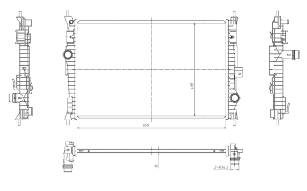 WG2162351 WILMINK GROUP Радиатор, охлаждение двигателя