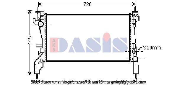 080101N AKS DASIS Радиатор, охлаждение двигателя