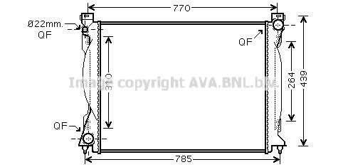 AI2235 AVA QUALITY COOLING Радиатор, охлаждение двигателя