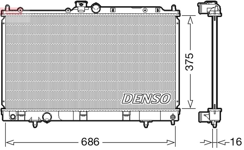 DRM45036 DENSO Радиатор, охлаждение двигателя