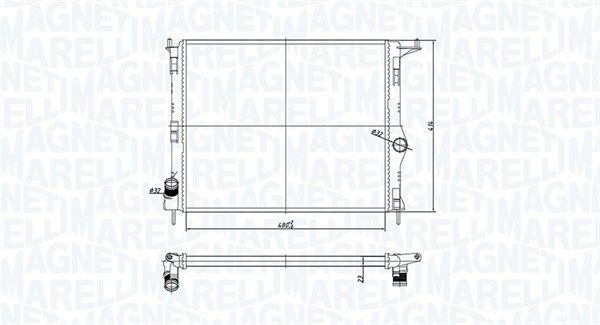 350213165900 MAGNETI MARELLI Радиатор, охлаждение двигателя