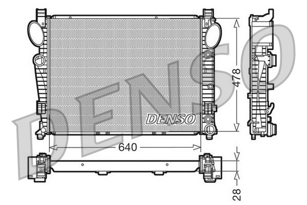 DRM17093 DENSO Радиатор, охлаждение двигателя