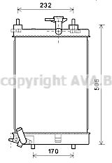 DU2071 AVA QUALITY COOLING Радиатор, охлаждение двигателя