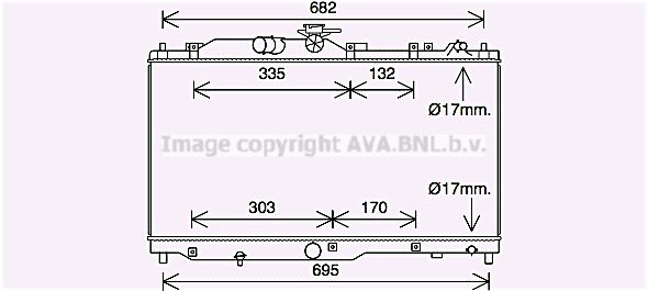 MZ2285 AVA QUALITY COOLING Радиатор, охлаждение двигателя