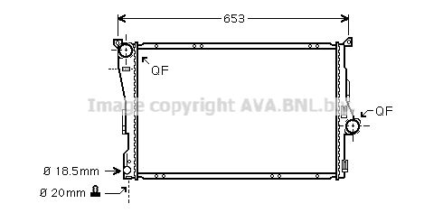 BWA2278 AVA QUALITY COOLING Радиатор, охлаждение двигателя