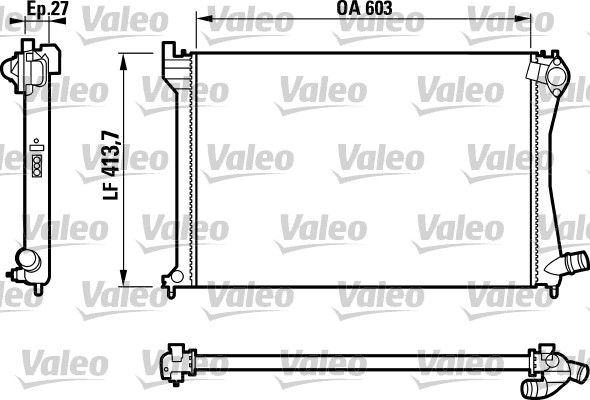 732617 VALEO Радиатор, охлаждение двигателя