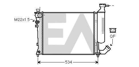 31R10089 EACLIMA Радиатор, охлаждение двигателя