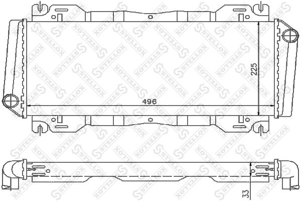 1025802SX STELLOX Радиатор, охлаждение двигателя