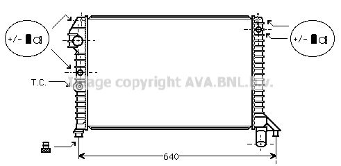 VO2060 AVA QUALITY COOLING Радиатор, охлаждение двигателя