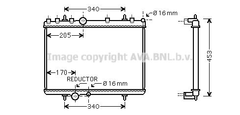 PEA2266 AVA QUALITY COOLING Радиатор, охлаждение двигателя