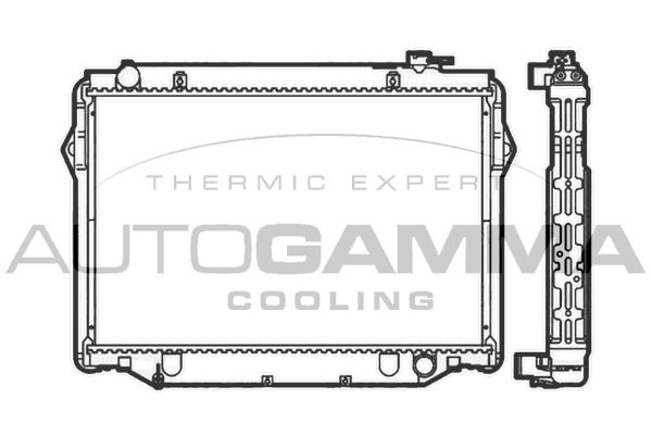 104736 AUTOGAMMA Радиатор, охлаждение двигателя