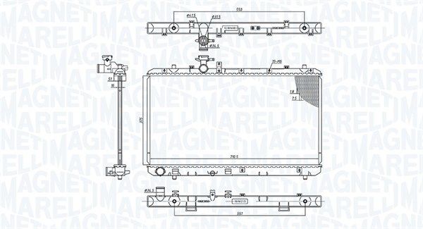 350213199500 MAGNETI MARELLI Радиатор, охлаждение двигателя