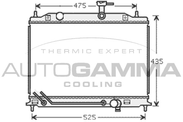 104848 AUTOGAMMA Радиатор, охлаждение двигателя