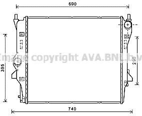 JR2054 AVA QUALITY COOLING Радиатор, охлаждение двигателя