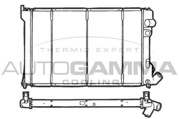 100211 AUTOGAMMA Радиатор, охлаждение двигателя