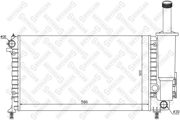 1025757SX STELLOX Радиатор, охлаждение двигателя