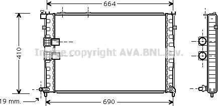 CN2133 PRASCO Радиатор, охлаждение двигателя